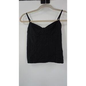 Aritzia WILFRED Black Wool Knit Bustier Tank Top, Size S